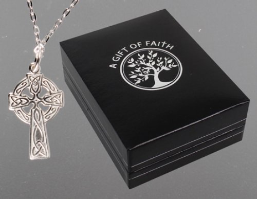 Sterling Silver Open Celtic Cross Necklet