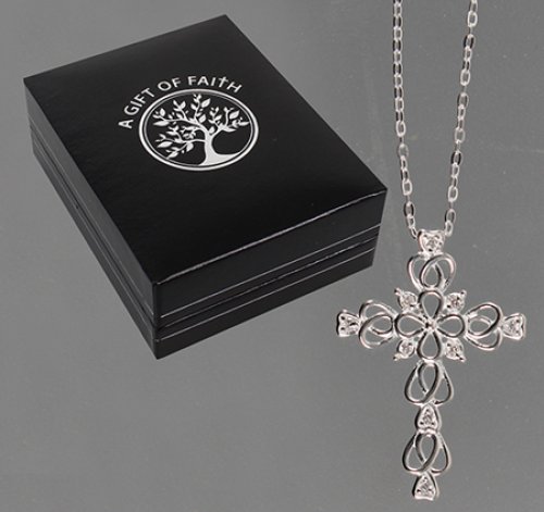 Sterling Silver Filigree Cross Necklet