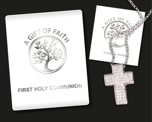 Communion Sterling Silver Cross Necklet