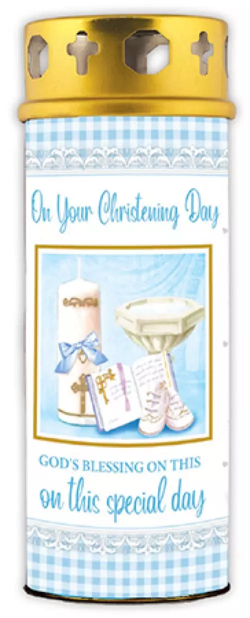 Baby Boy Christening Candle