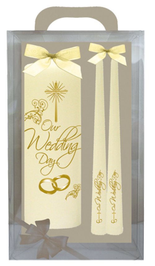 8" Gift Boxed Ivory Wedding Candle