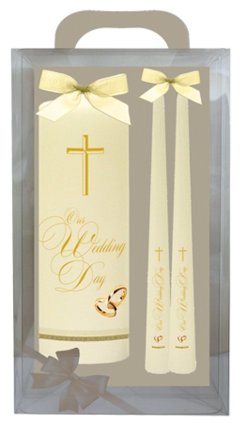 8" Gift Boxed Ivory Wedding Candle