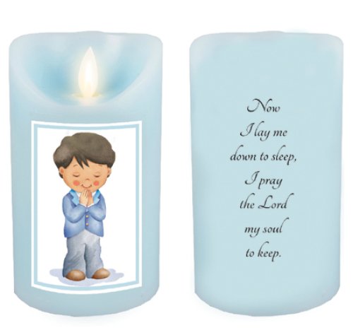 Praying Boy LED Scented Wax Candle with Timer