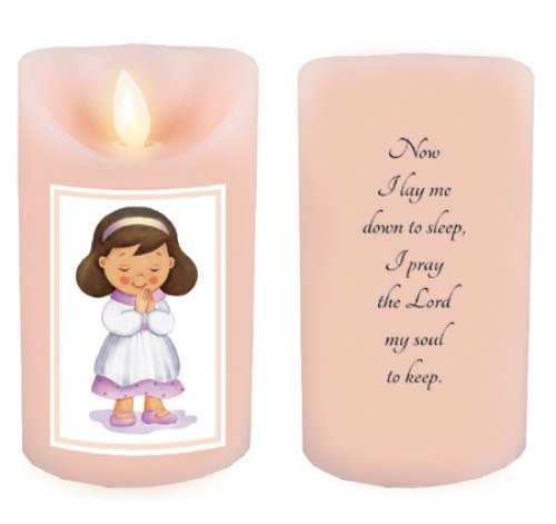 Praying Girl LED Scented Wax Candle with Timer