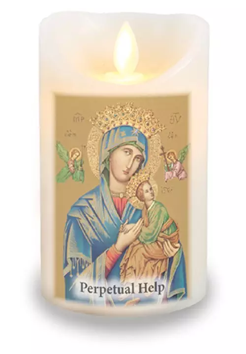 Perpetual Help Scented Wax LED Candle with Timer