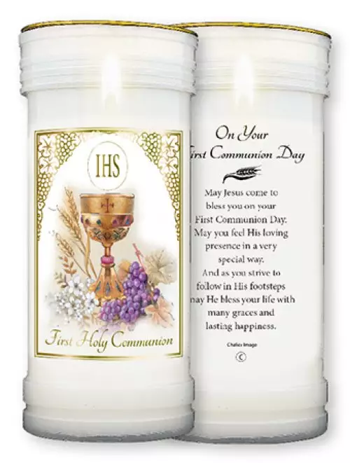 First Holy Communion Single Pillar Candle