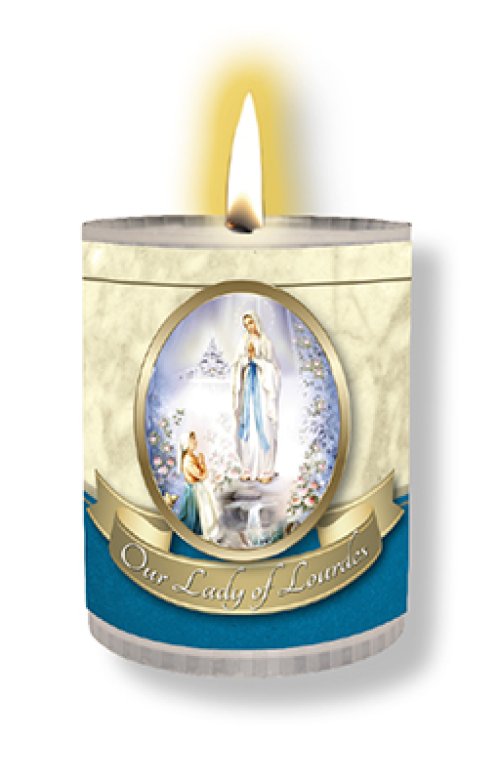 Lourdes 24 Hour Votive Candle - Pack of 4