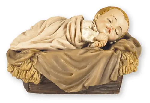 5 Inch Resin Baby Jesus in Manger