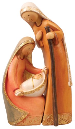 6 1/2" Resin Holy Family Nativity