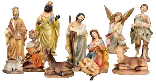 6" 11 Piece Resin Nativity Set