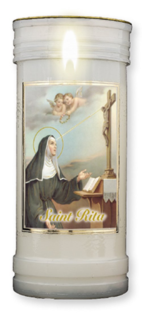 Saint Rita Single Pillar Candle