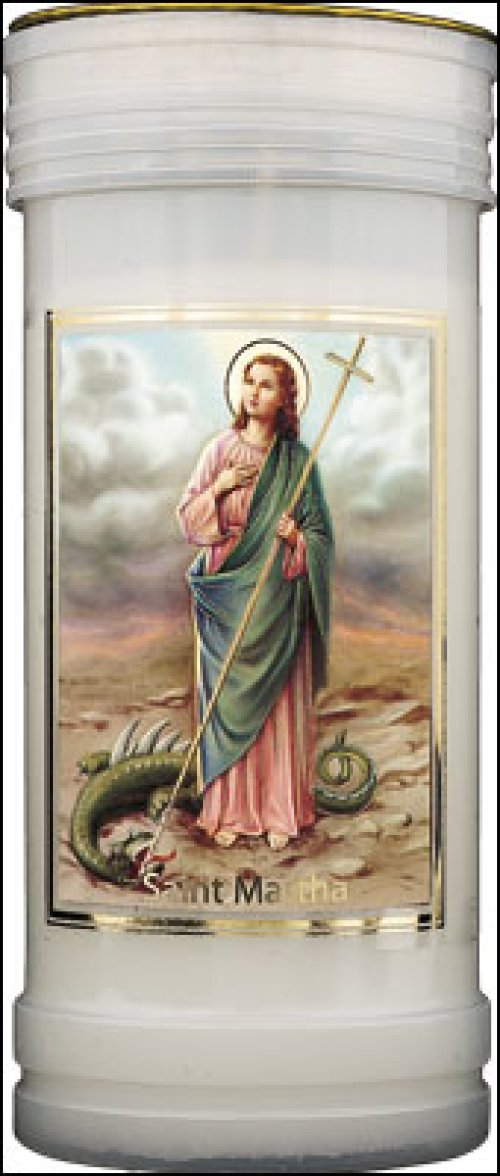 Saint Martha Single Pillar Candle