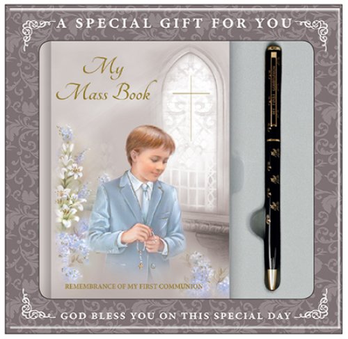 Boy's Book & Pen Communion Gift Set