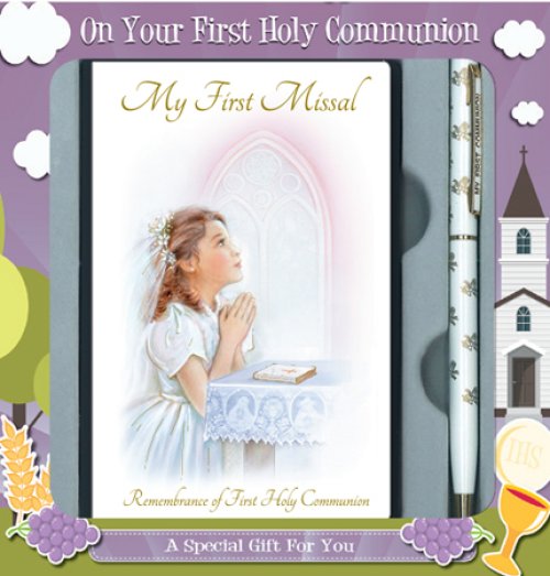 Girl's Book & Pen Communion Gift Set