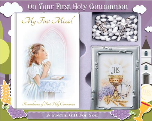 Girl's Communion Gift Set with Photo Frame