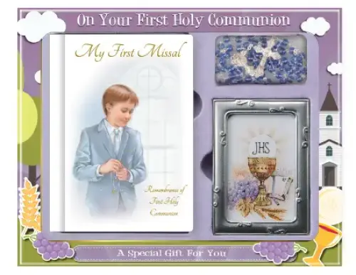 Boy's Communion Gift Set with Photo Frame