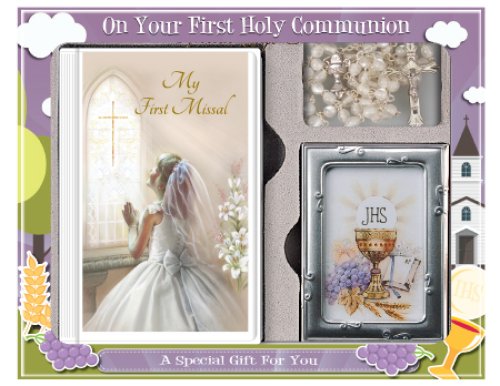 Girl's Communion Gift Set with Photo Frame