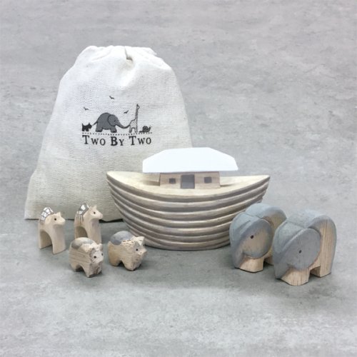 Small Wooden Noah's Ark Set