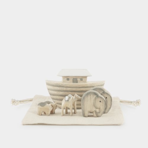 Small Wooden Noah's Ark Set