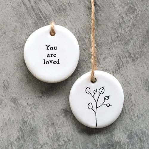 You Are Loved Porcelain Floral Hanger