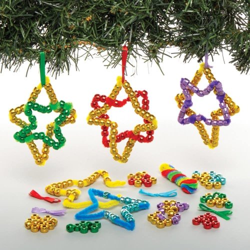 Nativity Star Bead Decoration Kits - Pack of 4