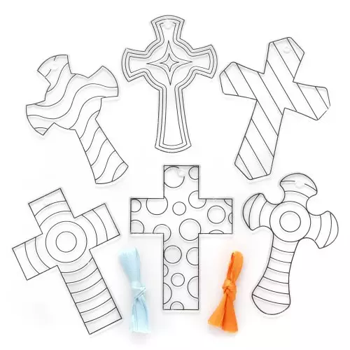 Cross Suncatcher Decorations - Pack of 10