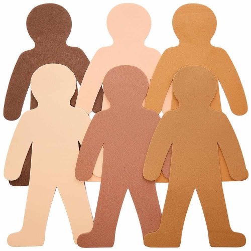 Skin Tone People Foam Cut-Outs - Pack of 24