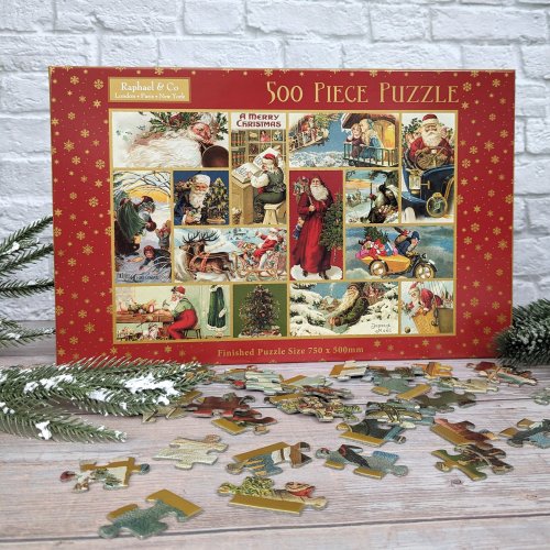 500 Piece Puzzle - Vintage Christmas Collage