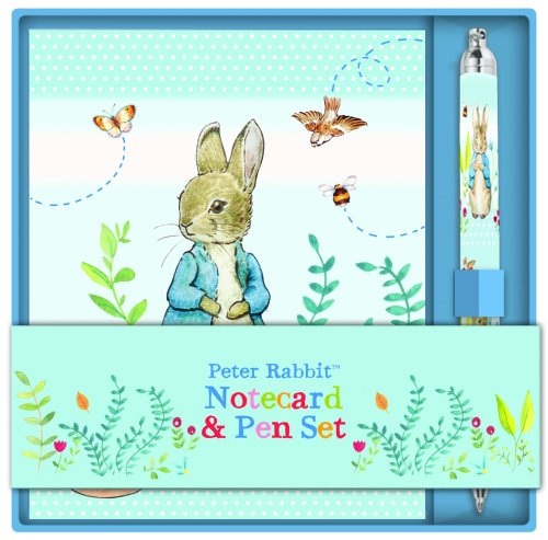 Notecard And Pen Set Boxed - Peter Rabbit Pastel Stripes