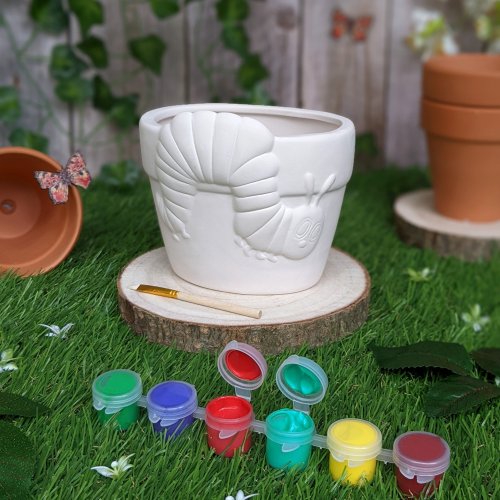 Paint Your Own Plant Pot In Card Box - Very Hungry Caterpillar