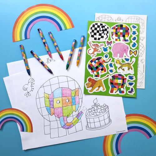 Elmer A4 Colouring Book