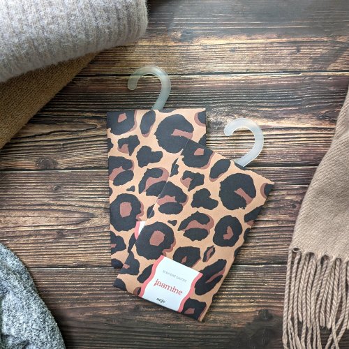 Scented Sachets (Jasmine) With Hook - Leopard Print