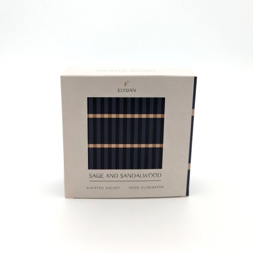 Scented Drawer Sachets (Sage & Sandlewood) In Printed Box - Blue