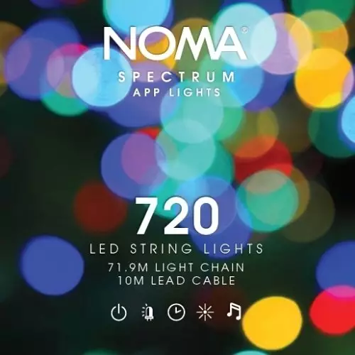 720 Spectrum App Controlled String Lights with Green Cable