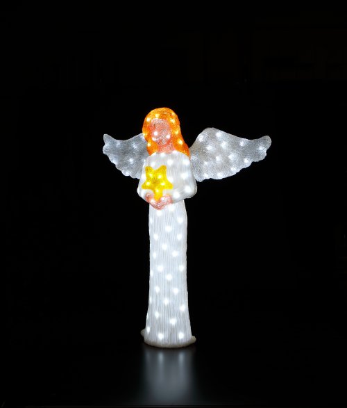 Acrylic Angel with White LEDs  90CM