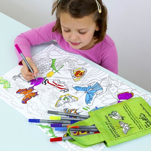 Butterfly Placemat To Go - Colour In & Learn