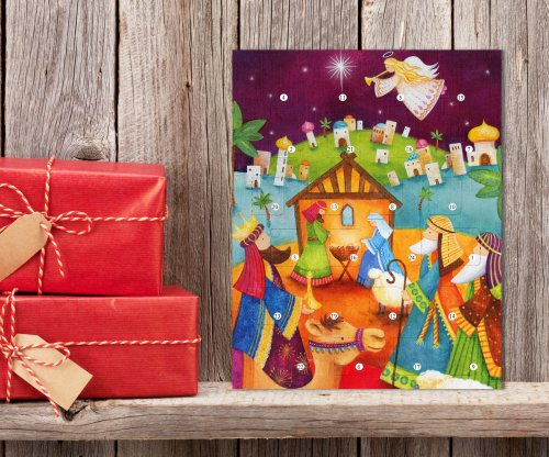 Shepherds Nativity Scene A4 Advent Calendar