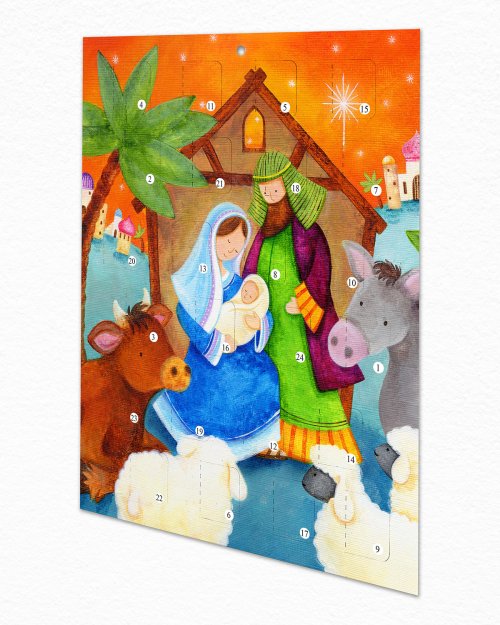 Nativity Scene A4 Advent Calendar