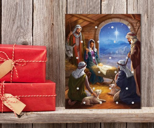 Stable Scene A4 Nativity Advent Calendar