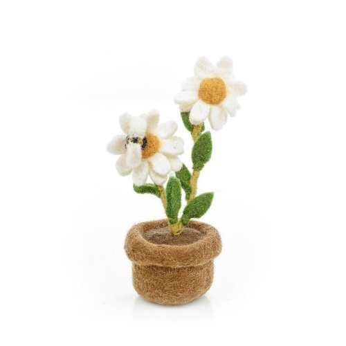 Handmade Felt Dazy Daisy Standing Spring Flower Decoration