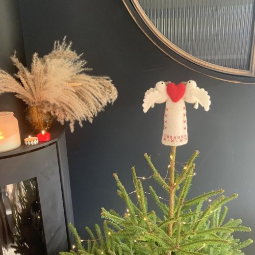 Handmade Felt Delightful Dove Christmas Tree Topper Decoration