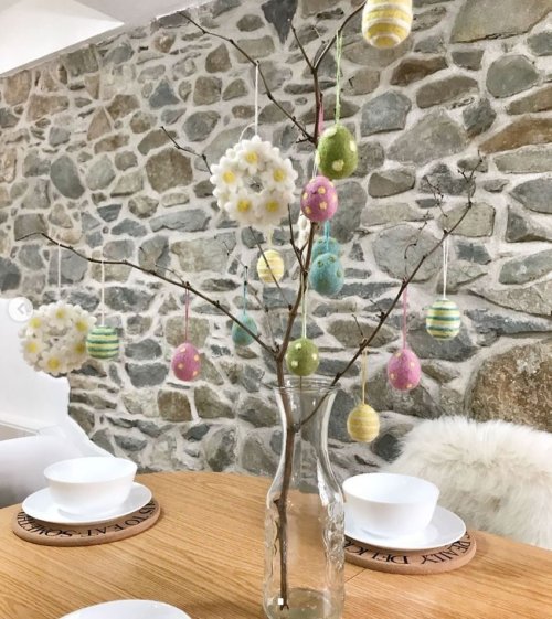 Handmade Needle Felt Easter Eggs (Bag of 5) Hanging Easter Decoration