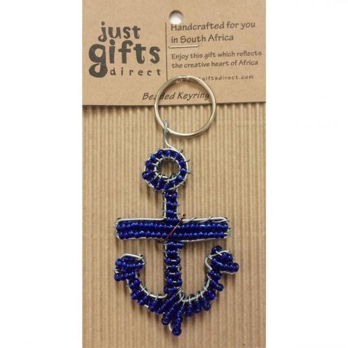 Beaded Anchor Keyring