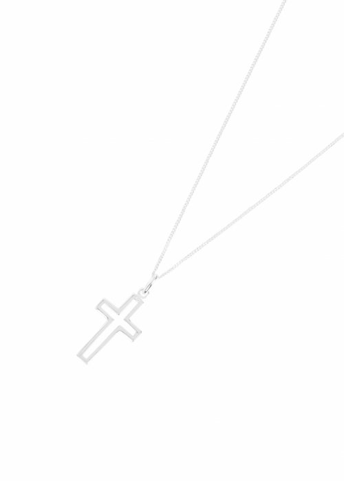 Silver Open Cross Pendant