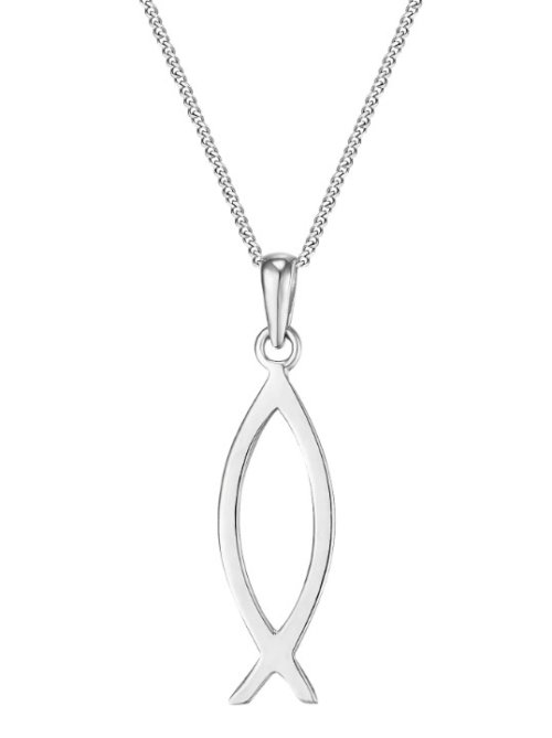 Sterling Silver Ichthys Fish Pendant