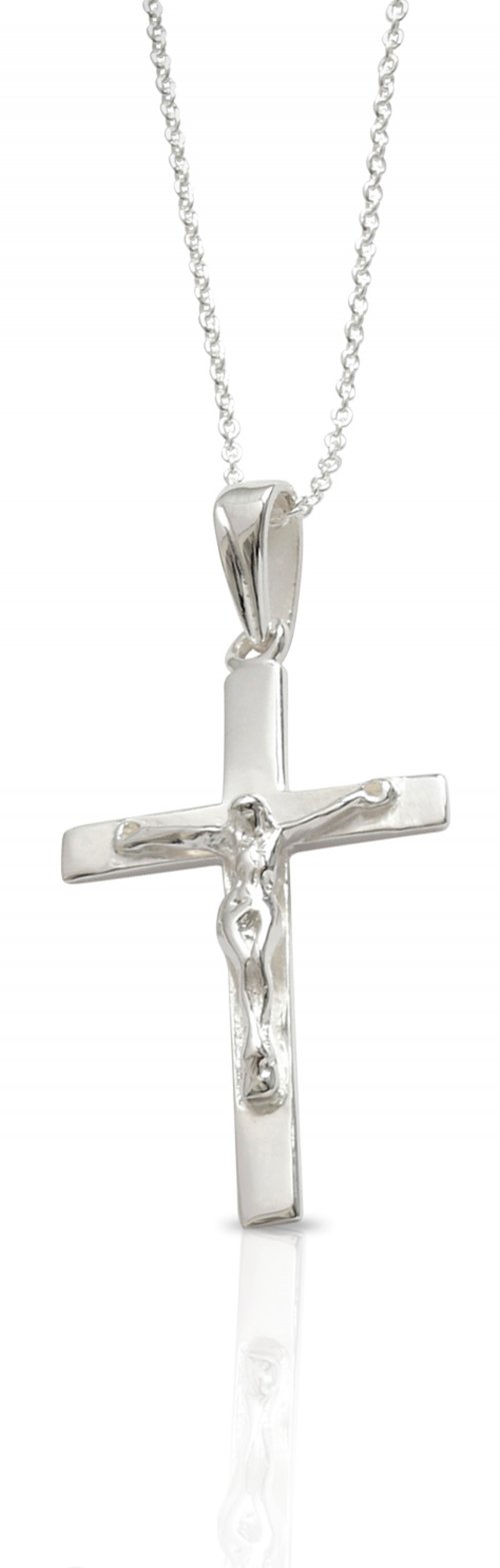 Large Sterling Silver Crucifix Pendant