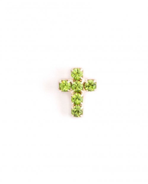 Swarovski Crystal Peridot Cross Pin