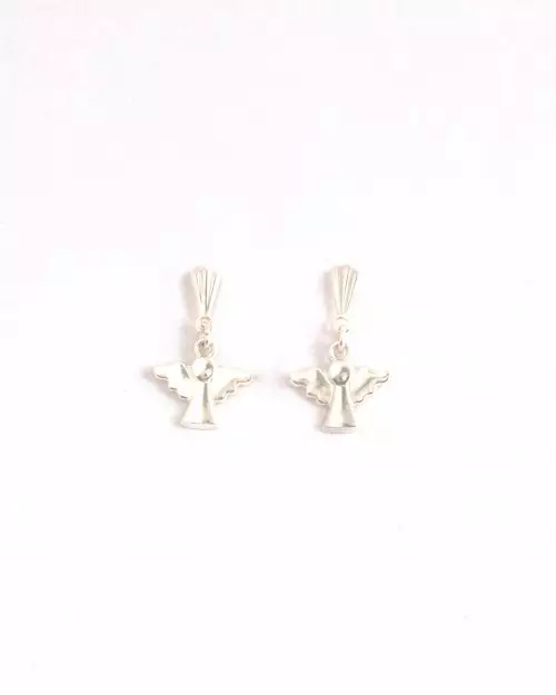 Sterling Silver  Angel Dropper Earrings