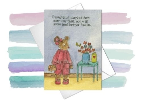 Get Well Soon Card Thoughtful Prayers Single card