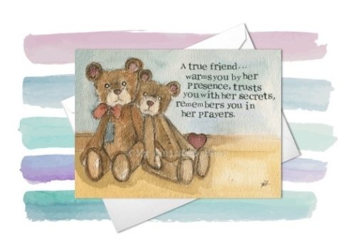 Thinking Of You Card A True Friend Single card